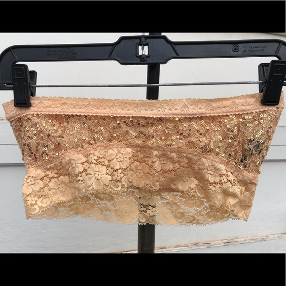 Intimately by Free People sz M Peach Bandeau Bra - Picture 3 of 5